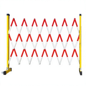Barrière en plastique renforcée de fibres de verre Elefine, isolation mobile télescopique, réflecteur prismatique haute intensité, IP66, résistant à l'eau - Product Image 2