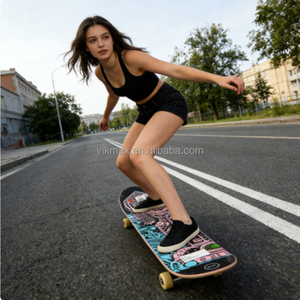 Patineta Profesional Completa de 7 Capas de Arce Canadiense con Doble Kick, Tecnología de Fundición por Gravedad, Juego de Patineta de Alta Calidad ABEC-7 - Product Image 1