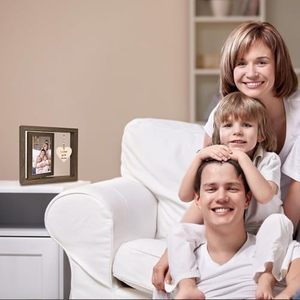 Quà Tặng Ngày của mẹ cho mẹ từ Con Gái Con Trai, tin nhắn tự làm xoay khung ảnh bằng gỗ cá nhân Ý tưởng quà Tặng nhà chân thành - Product Image 2