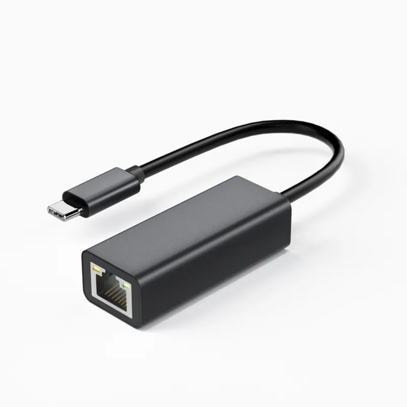 USB C Type-C (썬더볼트 3)-100 Mbps 알루미늄 어댑터 USB 네트워크 전력선 어댑터 유형 C 이더넷