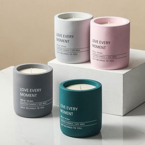Vente en gros de pots en céramique nordiques personnalisés, décoration d'intérieur unique, créativité minimaliste, fabrication directe, marque privée, bougie parfumée à la soja - Product Image 5