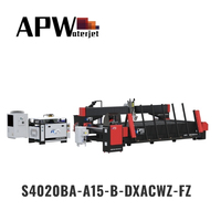 5-Achsen-CNC-Wasserstrahlschneidemaschine für Steinplatten-Modell S4020-A15-B-DXACWZ-FZ mit Flip-Frame, Laser-Höhen sensor