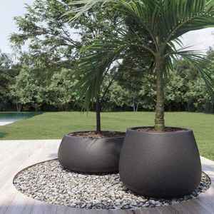 Pot de fleurs décoratif moderne en fibre de verre FRP, écologique, durable, grand pot pour plantes, pour jardin, patio, intérieur, extérieur - Product Image 1