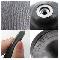 Plaque de support électrique noire de 5 pouces sans tige pour ponçage, avec filetage M10 et fixation auto-agrippante, pour le polissage et la restauration de meubles en bois