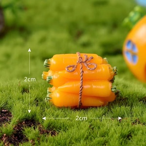 Divertido Conejo de Dibujos Animados y Zanahoria en Miniatura para Jardín, Adorno de Resina Ecológica Aerografiada para Manualidades, Casa de Hadas, Decoración de Boda - Product Image 5