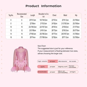 Vestido de Patinaje Artístico para Niñas de 6 a 16 Años, con Adornos de Plumas, Puños con Manga Larga, Malla y Pedrería, Trajes de Competición de Hielo Personalizados - Product Image 6