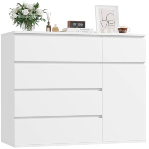 <span class=keywords><strong>Commode</strong></span> moderne <span class=keywords><strong>blanche</strong></span> multifonctionnelle à compartiments avec 5 tiroirs et 1 porte, MOQ <span class=keywords><strong>100</strong></span> - Product Image 6