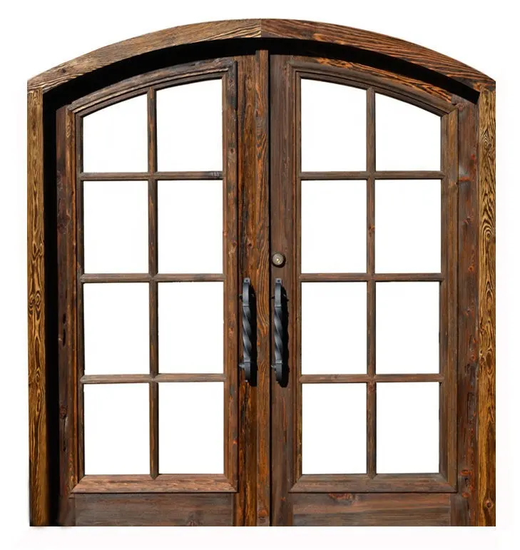 Bekleding 68 Serie Boog Hout Windows Houten Aluminium Openslaand Raam Aluminium + Hout + Glas, aluminium Insect Control Custom