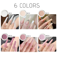 ZRKGEL Gel de Construction Haute Dureté, Échantillon Gratuit, Idéal pour Débutants en Nail Art, Couleurs Nude Rose Blanc, Pot de 15ml, Faible Chaleur, Qualité Salon