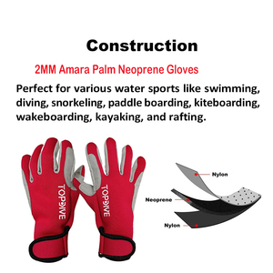 Gants de sport aquatiques en néoprène noir personnalisés de 2 mm avec paume en cuir Amara pour le surf, la voile, le paddle, le <span class=keywords><strong>kayak</strong></span> et le canoë - Product Image 4