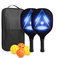 Raquette de pickleball tout-en-un en plastique PP avec bordure en plastique, impression UV couleur intégrale, pour les sports de plein air