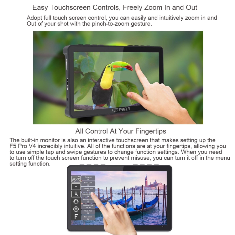FEELWORLD FEELWORLD F5 Pro V4 6 Inch Touch Screen DSLR Camera Field
