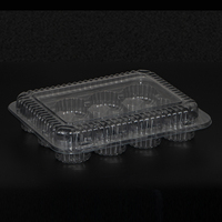 9 pièces jetables en plastique transparent Blister conteneurs à clapet Cupcake Dessert Muffin boîtes d'emballage chocolat estampage gâteau