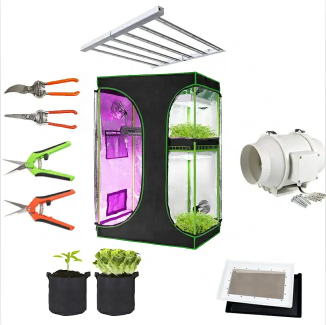 Plastic Grow Tent Hydroponic Complete Kits For Home Garden Growing