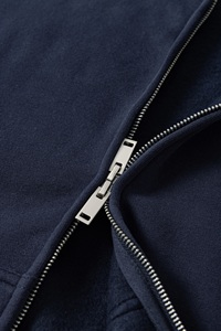 Custom Designer Men's Autumn Cardigan Sweatshirt Solid Oversized Fit Double-Ended Zipper Boxy Velvet Hooded Short Wide Version - Product Image 6