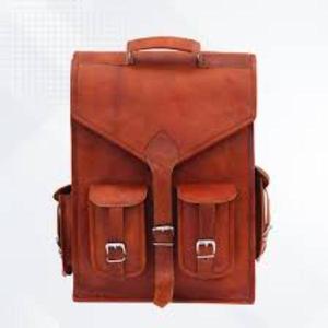 Casual <b>Leather</b> Backpack For Men And <b>Women</b> With <b>Laptop</b> Compartment And Modern Carry Design For Office Travel School And Everyday - Product Image 4