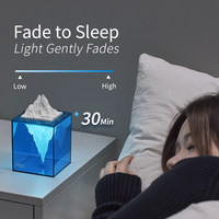 Lampe d'ambiance LED créative et moderne pour chambre à coucher, design innovant, thème glacier océan, alimentation par piles, veilleuse aromatique