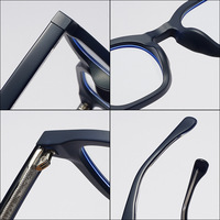 Lunettes de protection anti-lumière bleue unisexe Sunray, monture carrée épaisse, style vintage européen, pour hommes et femmes