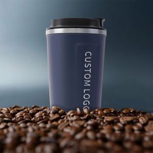 แก้วกาแฟสแตนเลสเก็บความร้อนพร้อมฝาปิดสำหรับรถยนต์และสำนักงาน รับผลิตจำนวนมากพร้อมโลโก้ตามสั่ง แสดงอุณหภูมิได้ - Product Image 4