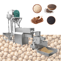 Machine de nettoyage et de décorticage continue pour pois chiches, graines de tournesol, graines de lin, colza et sésame, avec fonction de déshydratation et lave-grains