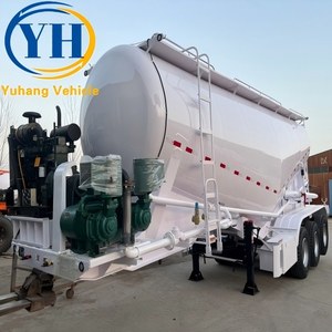 Achetez une remorque silo à 3 essieux à vendre près de chez moi |   Remorque citerne à ciment de 50 tonnes 60 tonnes avec suspension pneumatique |   Garantie dix ans - Product Image 4