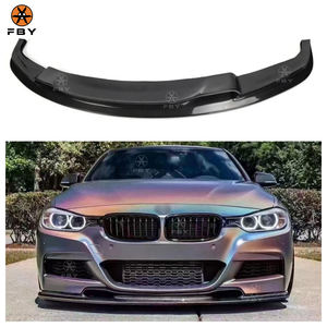 BMW 3シリーズ F30 F31 F35 2012-2017年式用 Vスタイル カーボンファイバー フロントバンパーリップ フロントリップスポイラー ボディキット - Product Image 1