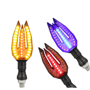 Feu de jour LED transfrontalier à effet d'eau courante et clignotant pour moto 12V – Idéal pour la modification des systèmes d'éclairage - Product Image 1