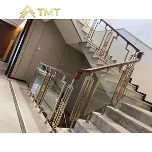 Простые модели балюстрадов и поручней, конструкция поручней из нержавеющей стали для лестниц, внутренние металлические лестничные перила