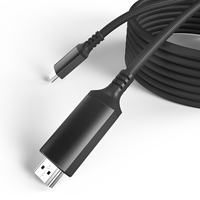 Câble magnétique USB-C vers HDMI 2.1 avec blindage combiné 8K 60Hz, gaine PVC/Nylon pour moniteur d'ordinateur, téléviseur et projecteur