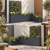 Bac à légumes modulaire en acier galvanisé avec trous de drainage - Jardinières écologiques pour balcon extérieur, légumes et herbes