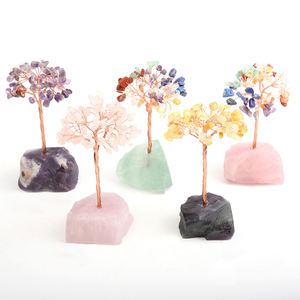 प्राकृतिक गुलाबी गुलाब क्वार्ट्ज अमेथिस्ट कच्चे अयस्क नीचे क्रिसमस जीवन क्रिस्टल शिल्प का भाग्यशाली उपहार उपचार पेड़ - Product Image 6