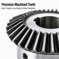 Engrenage conique droit en acier sur mesure non standard, usinage CNC OEM, transmission à angle droit de 90 degrés, résistant à l'usure, faible bruit pour AGV