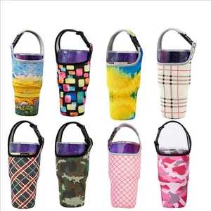 Tas Wadah Botol Air Neoprene, Tas Kantong Pembawa Lengan Tumbler 30Oz Gaya Baru