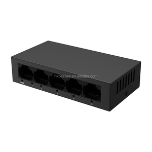 Divisor LAN de 5 Puertos con Carcasa Metálica, Conexión Plug & Play, 10/100Mbps, Switch de Red Ethernet Rápido Sin Administración - Product Image 1