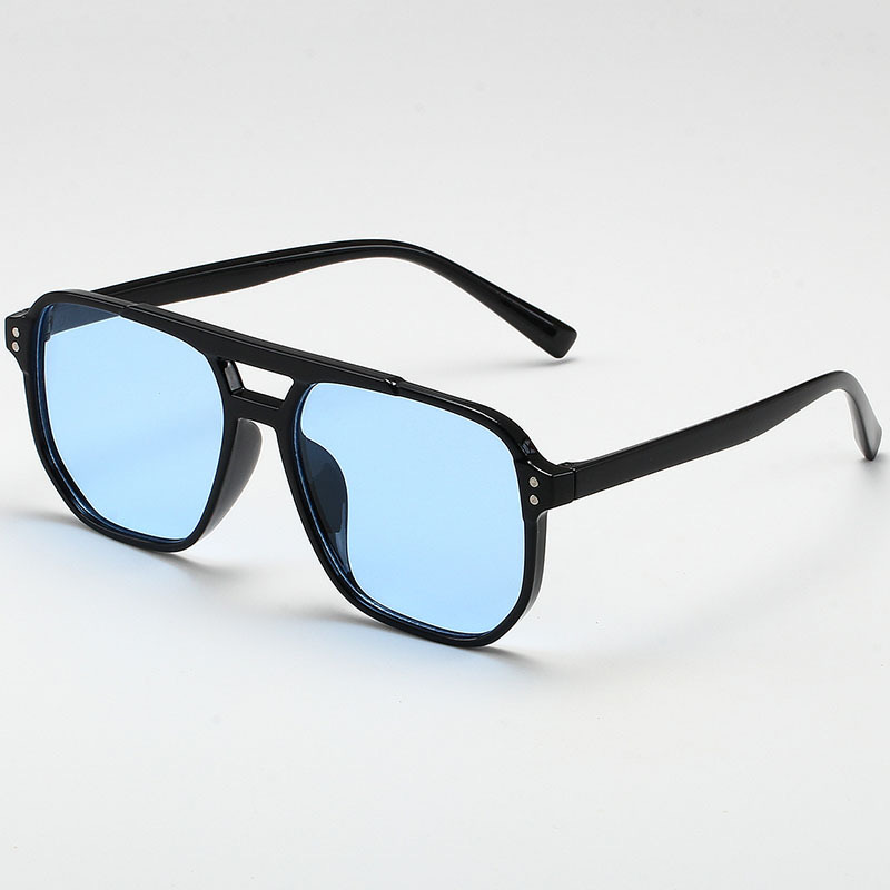 Black frame blue lens