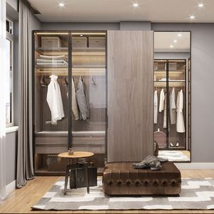 Armario de Puerta de Vidrio de Diseño Personalizado Moderno y Nuevo de Alta Calidad con Sistema de Apertura Push-Pull Transparente - Product Image 3