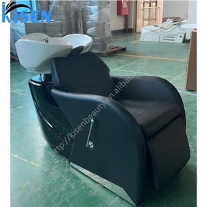 Fauteuil de salon Kisen avec bac en céramique, lit de lavage de cheveux, repose-pieds, spa capillaire simple, couleur personnalisable, réglage manuel - Product Image 3