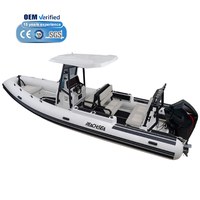 Bateau pneumatique PRO750 750 cm avec coque en aluminium Hypalon et console