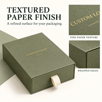 Boîte cadeau personnalisée pour carnet, emballage rigide à tiroir avec insert en mousse et ruban de tirage, pour cadeaux d'entreprise