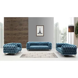Latest living room modern luxury textile fabrics wooden frame high appearance sofa set furniture