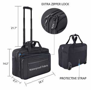 Maletín con Ruedas para Portátil de 17.3 Pulgadas, Resistente al Agua, con Bolsillos RFID para Viajes - Product Image 3