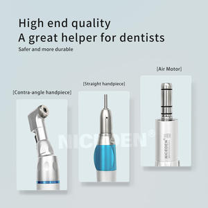 Manubrio dentale ad alta velocità e a bassa velocità Contra angolo pulsante manubrio dentale Set con 4 fori - Product Image 3