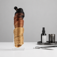 Cheveux synthétiques bouclés français teints en gros, texture lisse, trame unique, pour tresses africaines et tissage au crochet