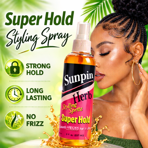 SunpinHerb Spritz Super Hold Hair Oil Natural Herbal Extracts Professional Braid Heat Protection Vegan Texturizing Sulfate-Free - Product Image 4