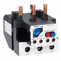 Relais de surcharge thermique CHINT NR2-25 17-25A AC690V 6A pour contacteur CJX2, protection de moteur, certification CE CCC, stock usine
