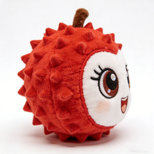 Peluche de rambutan personalizado, juguete de peluche de fruta tropical con púas, muñeco de rambutan rojo, almohada de peluche de fruta, fruta exótica de dibujos animados - Product Image 4