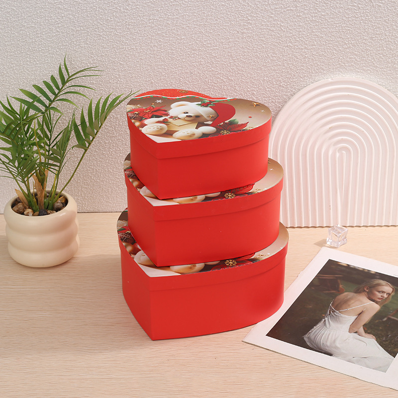 Red-christmas bear-three-piece set
