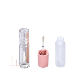 Empty Lip Gloss Tubes 3ml Transparent <b>Plastic</b> With Pink Cap Cosmetic <b>Packaging</b> For Lip Glaze - Product Image 5