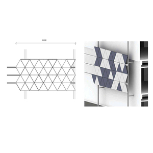 Nhà sản xuất tường rèm kim loại nhôm tùy chỉnh, tấm tường đục lỗ 3D, ốp tường - Product Image 6