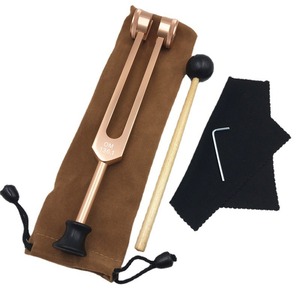 Çakra Tuning çatal seti şifa için, OM 136.1Hz ruh amaçlı ağırlıklı Tuning çatal kauçuk Mallet, kadife saklama çantası - Product Image 5